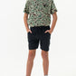 YOUTH HEATHER BLACK (DUCK CAMO INSIDE) SHORTS