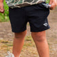 YOUTH HEATHER BLACK (DUCK CAMO INSIDE) SHORTS