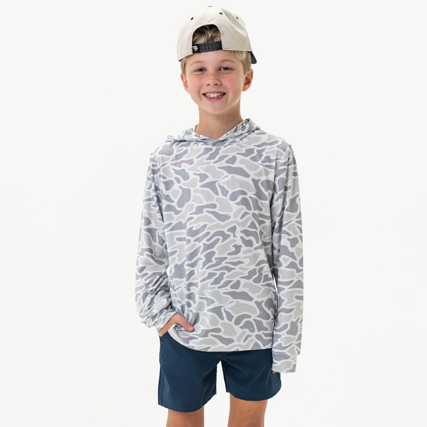 YOUTH PERFORMANCE WHITE CAMO HOODIE