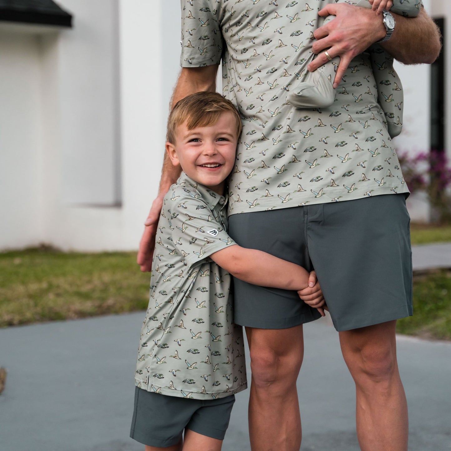 YOUTH POLO FLYING DUCKS-GREEN