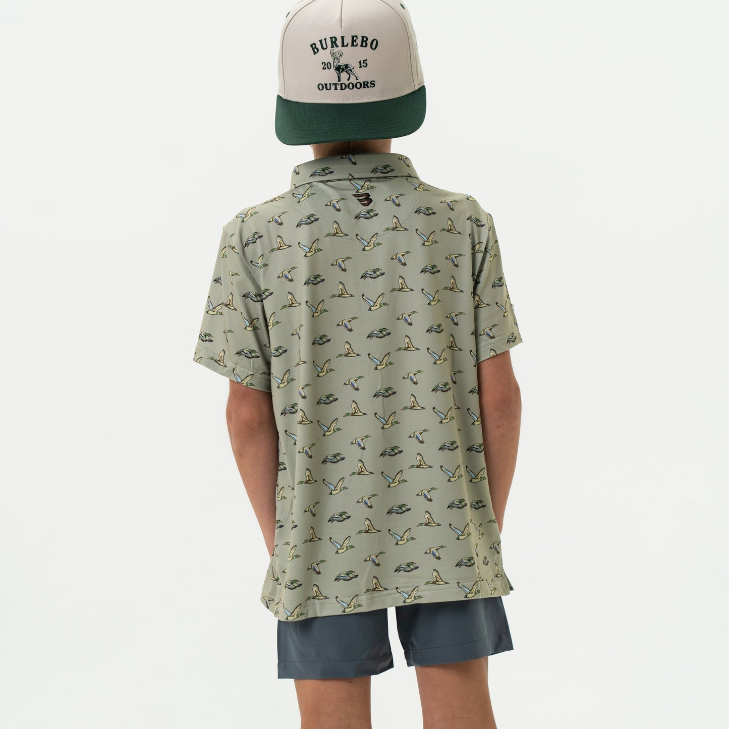 YOUTH POLO FLYING DUCKS-GREEN