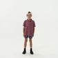 YOUTH POLO MAROON & GREY TX
