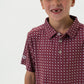 YOUTH POLO MAROON & GREY TX