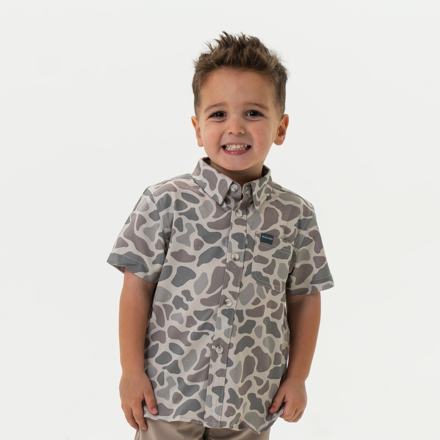 YOUTH PERFORMANCE DEER CAMO BUTTON UP
