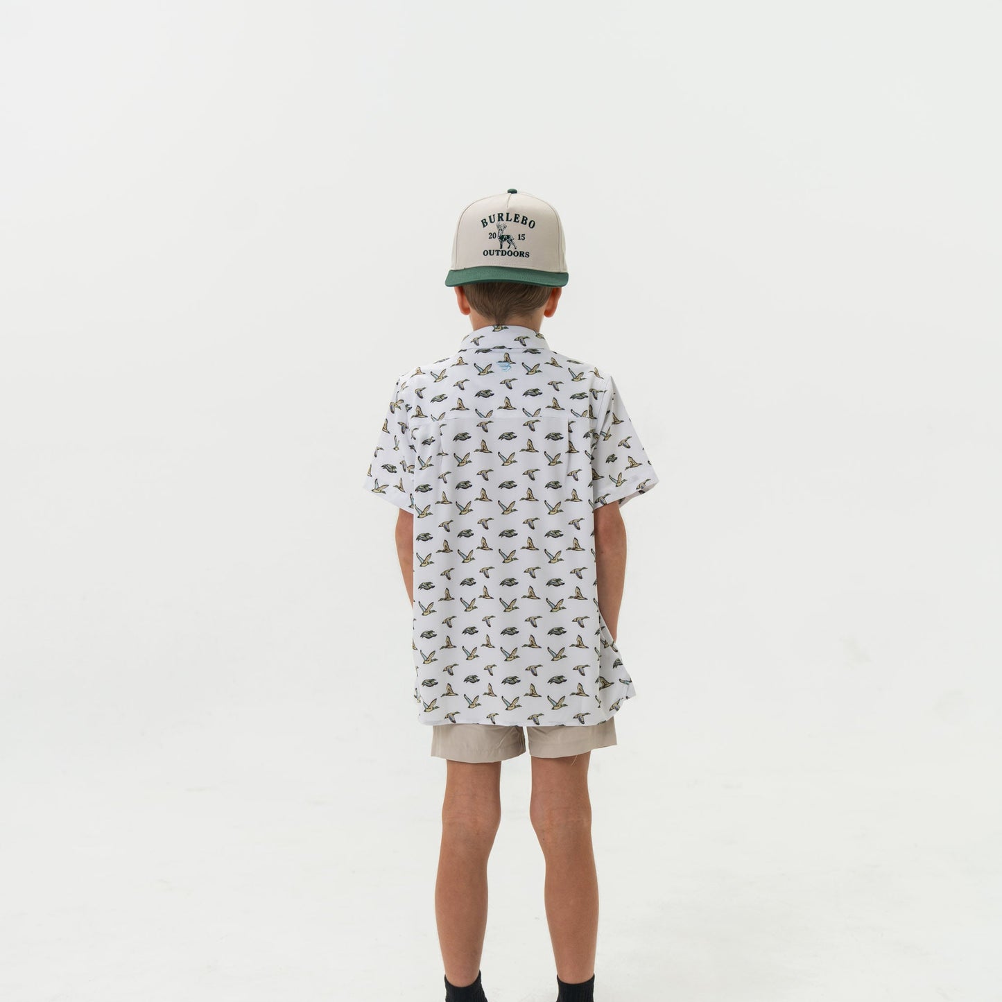 YOUTH PERFORMANCE FLY DUCK BUTTON UP
