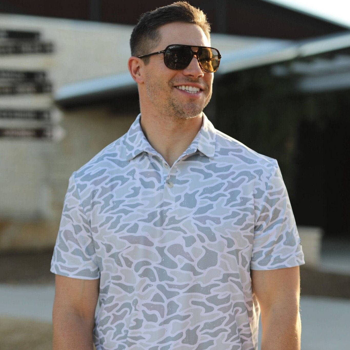 PERFORMANCE POLO WHITE CAMO