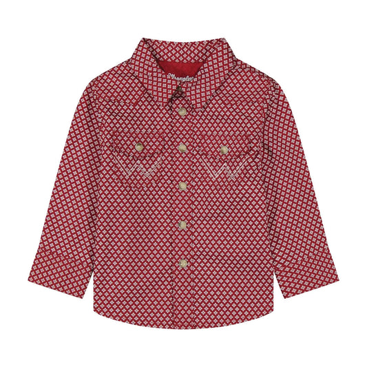 BABY/TODDLER/ RED PRINT SNAP LS