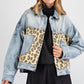 Animal Contrast Denim JKT