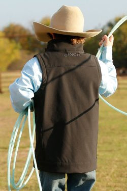 Cinch Boys Blk Bonded Vest