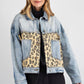 Animal Contrast Denim JKT