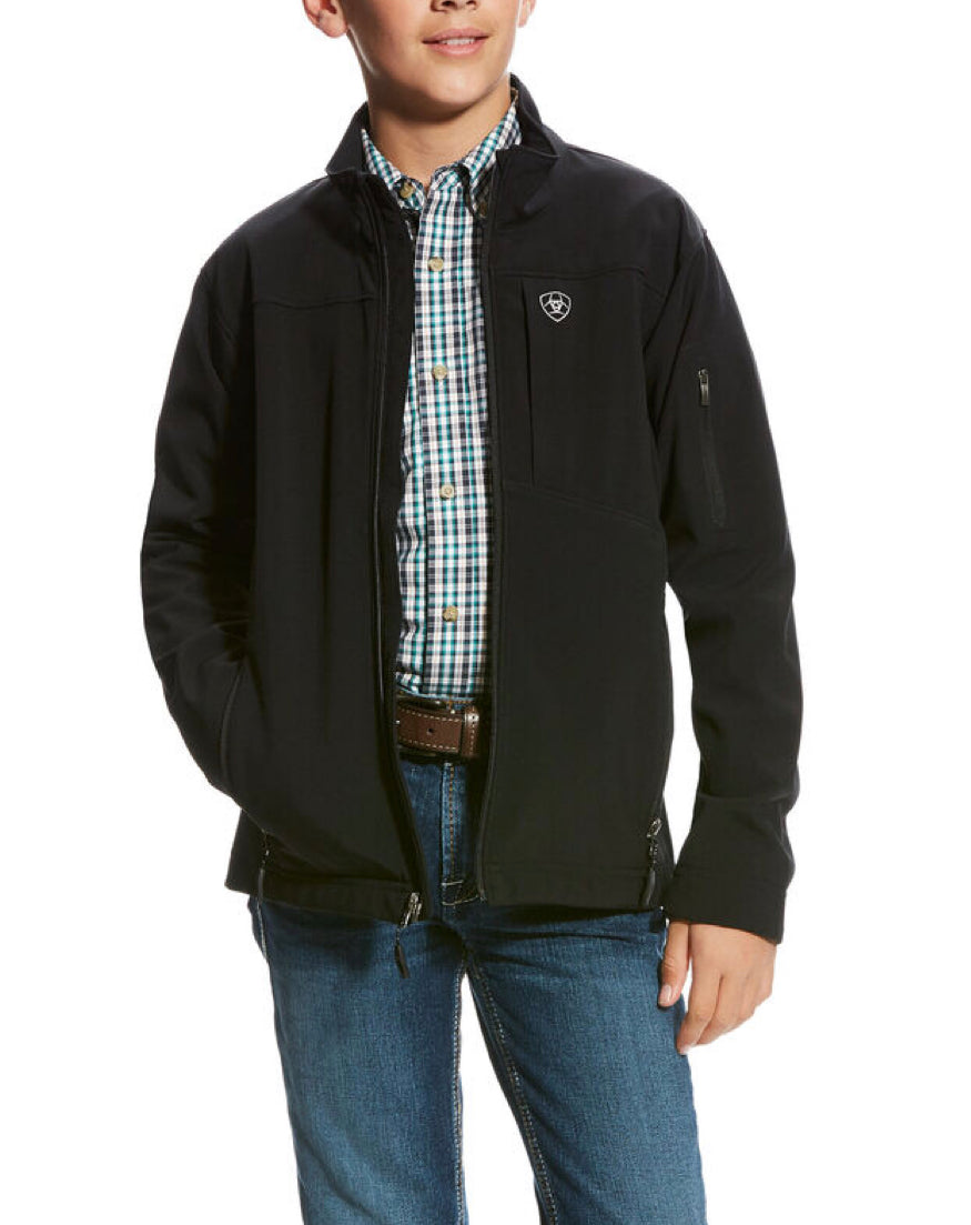 Ariat Boys Vernon Black Softshell Jacket