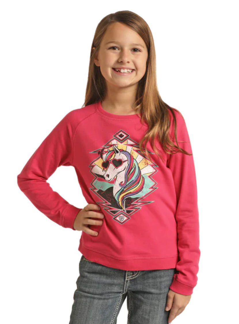 R&R Girls Hot Pink Pullover