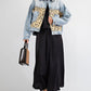 Animal Contrast Denim JKT