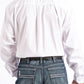 Cinch Mens White Solid Pinpoint