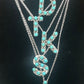 Authentic Turquoise Initial Necklace