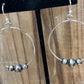 Med Navajo Pearl Hoops