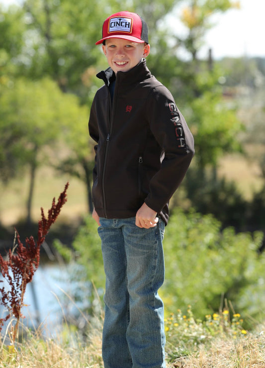 Cinch Boys Bonded Brown/Red Jacket