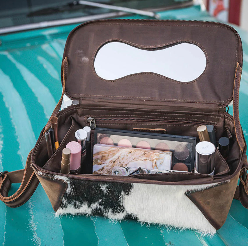 STS Cowhide Middi Makeup Carry All