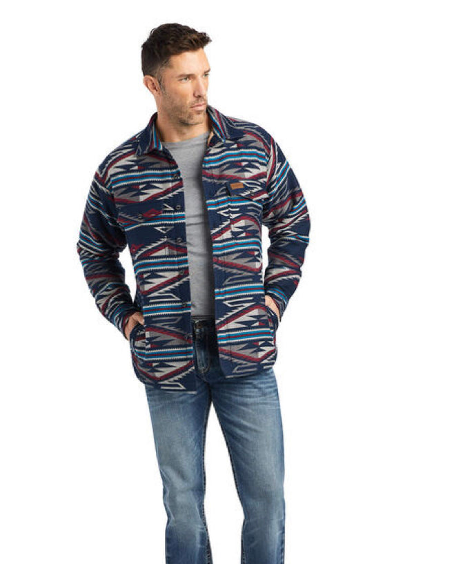 Ariat Men's Retro Chimayo Shirt Jacket, Navy