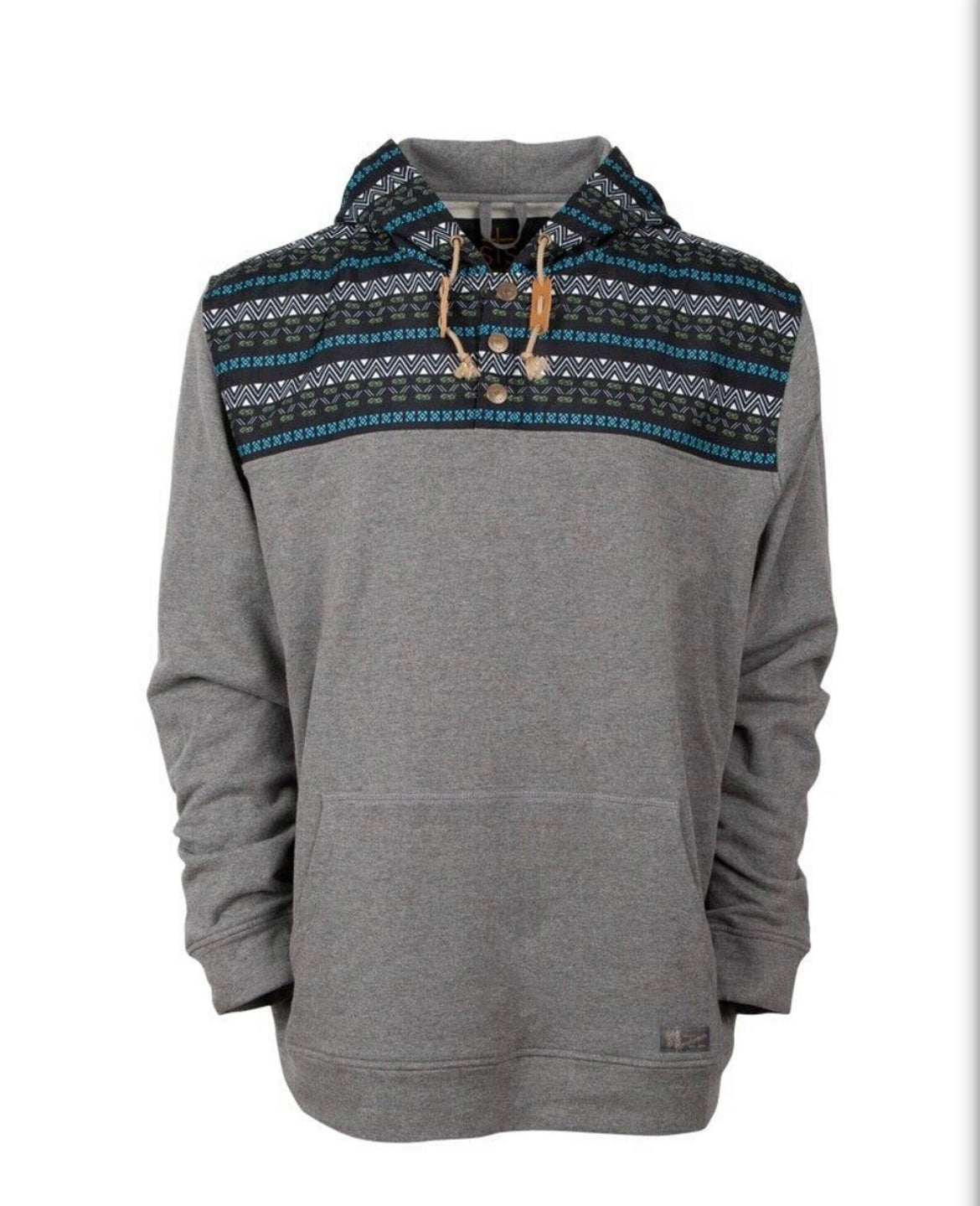 STS Mns Ryland Grey Aztec Hoodie