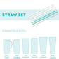 Buffalo Plaid&Tree Straw Set