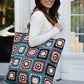 Woven Dust Blue Crochet Tote