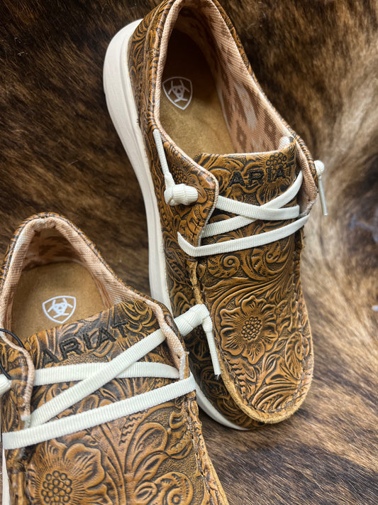 Ariat Wmns Brown Floral Emb Hilo