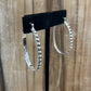 Oval Oxidized Ball Hoops