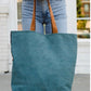Woven Dust Blue Crochet Tote