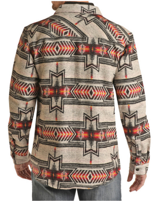 R&R Cotton Aztec Shirt Jacket