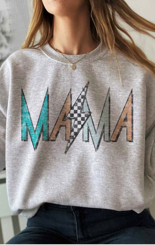 Checker Lightning Mama Sweater