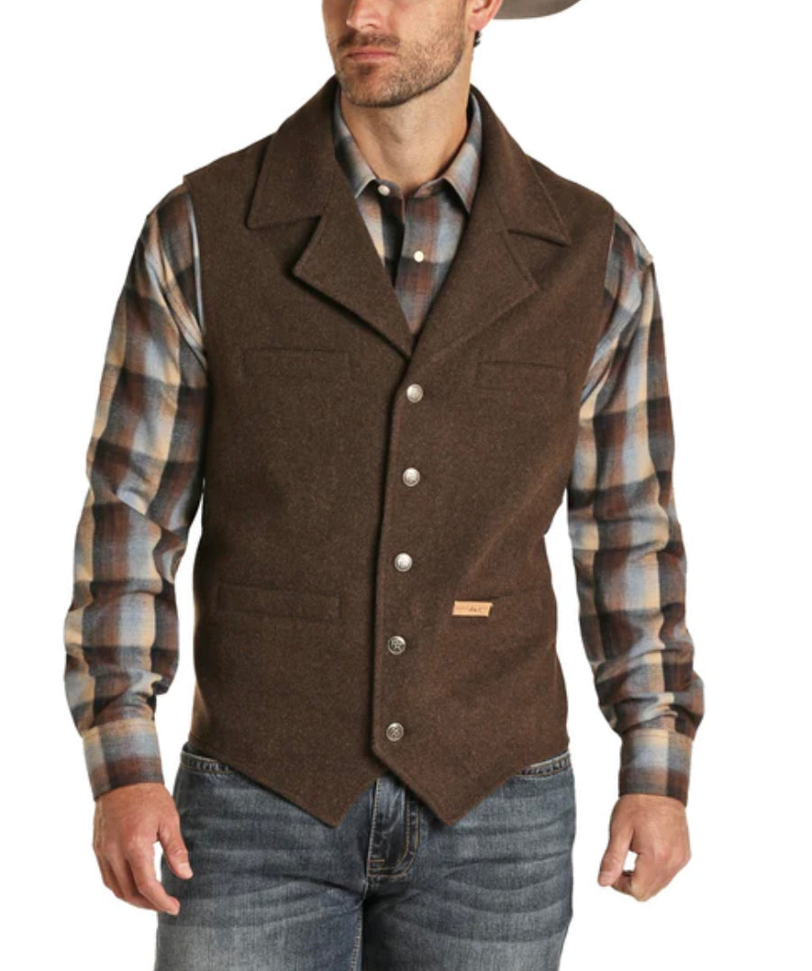 PR Mns Solid Montana Dark Brown Vest – Stockman's Boutique