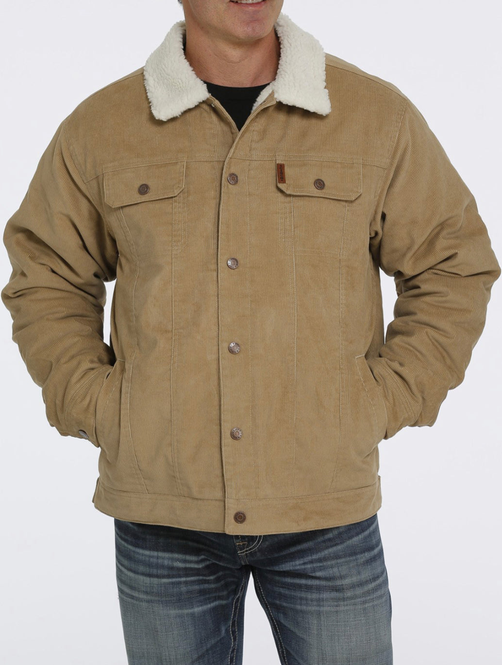 Cinch Mns Khaki Concealed Carry Trucker Jacket