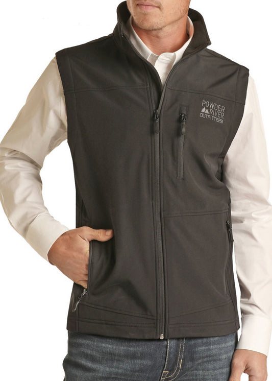 PR Mens Performance Black Soft Shell Vest