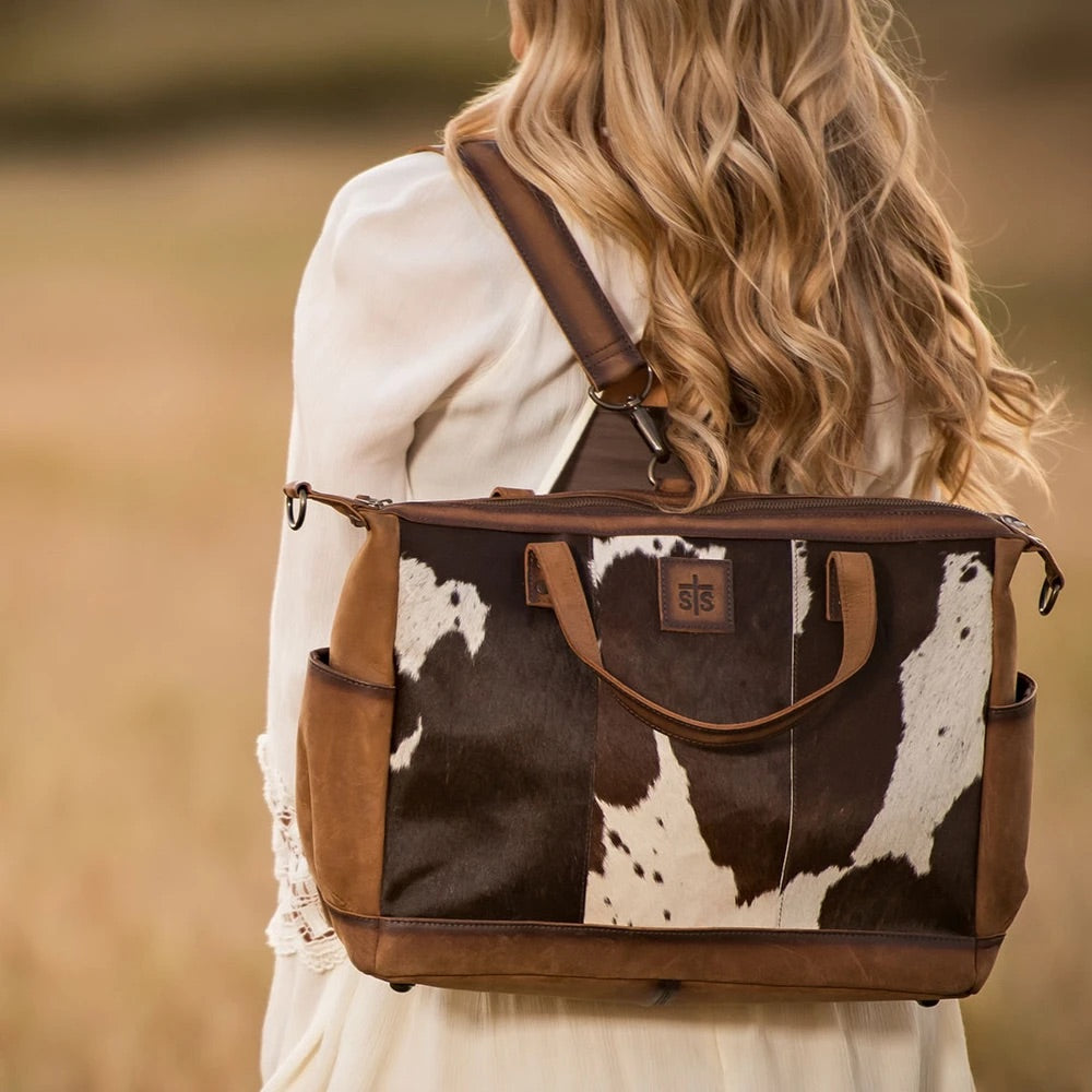 STS Cowhide Diaper Bag