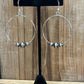 Med Navajo Pearl Hoops