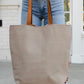 Woven Tan&Multi Crochet Tote